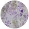 Homeroots 8' Purple Lavender And Artichoke Green Round Floral Washable Indoor Outdoor Area Rug 583126 - alternate 2