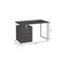 Homeroots 47" Gray and Silver Computer Desk With Three Drawers 333524 - alternate 2