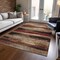 Homeroots 5' X 8' Brown Beige And Burgundy Abstract Washable Indoor Outdoor Area Rug 612528 - alternate 4