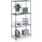 Safco Wire Shelving Unit, 18"D x 48"W x 72"H, 4 Shelves, Black 5241BL - alternate 1