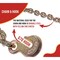 Mytee Products 4 inx40 ft Ratchet Strap w/ Chain Anchor 5,400 Lbs WLL Tie Down Cargo Truck Straps, 2PK RS440CAx2 - alternate 3