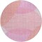 Homeroots 8' Pink Copper And Ivory Round Geometric Washable Indoor Outdoor Area Rug 597651 - alternate 3