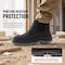 Handpoint Mens 6 in Soft Toe Work Boots-Black Crazy Horse Leather Slip-On Safety Boots, Slip Resistant, 12 80N04-EE-12 - alternate 5
