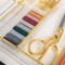 Martha Stewart Kerry 6 Pack Plastic Stackable Office Desk Drawer Organizers with Gold Trim, 12 x 3 BE-PB8975-G-6-CLRGLD-MS - alternate 5