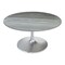 Homeroots 60" Gray and Silver Marble and Aluminum Pedestal Base Round Top Dining Table 572223 - alternate 4