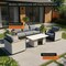 Leisuremod Arvin 4-Pc Aluminum Patio Set, Sintered Stone Table, Rust-Resistant, 4PK AOCS48-83-33BL - alternate 4