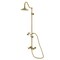 Kingston Brass Wall Mount Rain Drop Shower System with Hand Shower, Brushed Brass CCK3667BEX - alternate 1
