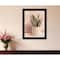 Homeroots Striped Bohemian Plant Black Framed Print Wall Art 530131 - alternate 2