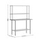 Flash Furniture Rawcliffe Work Table, 18 Gauge Stainless Steel Top Shelf and Double Overshelves and Undershelf NH-WT-2448-OSH-GG - alternate 3