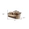 Homeroots 41" Tan Velvet Curved Sofa And Toss Pillows 348229 - alternate 3