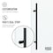 Vigo E-Class 36 in. L x 48 in. W x 82 in. H Frameless Sliding Shower Enclosure Kit in Matte Black VG6053MBCL48WR - alternate 4