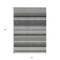Homeroots 3' X 5' Black Striped Washable Indoor Outdoor Area Rug 576954 - alternate 4