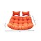 Leisuremod 2-Person Hanging Egg Chair Cushion, Weather-Resistant, Headrest & Zippered Cover ES52C-OR - alternate 2
