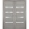 Sartodoors Solid French Double Doors 36x84 (2* 18x84) Solid Core Modern Interior QUADRO4113DD-SS-3684 - alternate 1
