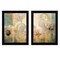 Homeroots Set Of Two Meandering Flowers I and II 2 Black Framed Print Wall Art, 2PK 406006 - alternate 1