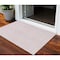 Homeroots 3' X 5' Pink And Ivory Geometric Washable Indoor Outdoor Area Rug 602437 - alternate 1