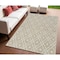 Homeroots 4' X 6' Cream and Brown Geometric Distressed Indoor Outdoor Area Rug 559049 - alternate 4