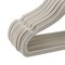 Elama Home 50 Piece Kids Non-Slip Velvet Cloths Hangers with Notched Shoulders in Gray 750124335M - alternate 3