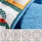 Lavish Home 3-Piece Queen Quilt Set Bedspread & 2 Pillow Shams with Colorful Butterfly Pattern Lightweight Set 66-004-PRT-BQ - alternate 4