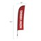 Showdown Displays 13 Ft  Premium Blade Sail Sign Kit (Double-Sided With Ground Spike Base) - Now Hiring Red Burst 908120-003 - alternate 3