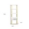 Homeroots 71" White Stainless Steel and Wood Three Tier Etagere Bookcase with A Drawer 544737 - alternate 5