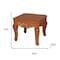 Homeroots 23" Oak Wood Square End Table 716230 - alternate 3