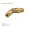 Mytee Products 45-DEGREE DOT Brass 1/4 inOD X 1/4 inNPT Male Non-Swivel Elbow Air Brake 5PK MP-ABF-45ELBOW1414 - alternate 2