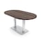 Skutchi Designs Racetrack Conference Table With Power, 36 in W, 72 in L, Brown HAR-RAC-36X72-DOU-H3041-NA - alternate 1
