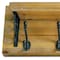 Homeroots 6" Black And Brown Metal And Solid Wood Five Hook Wall Mount Coat Rack 634521 - alternate 3
