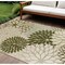 Homeroots 8' X 11' Ivory And Green Floral Indoor Outdoor Area Rug 548087 - alternate 5