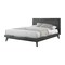 Homeroots Gray Wood And Linen King Bed Frame 486218 - alternate 3