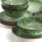 Elama Oceanus 16 Piece Porcelain Double Bowl Dinnerware Set in Green 750123180M - alternate 2