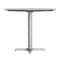 Flash Furniture 31.25" Round Outdoor Tabletop, Gray Faux Concrete, Seamless Surface Technology, 22x22 Silver X Base ST-RD31-CMGY-T2222S-GG - alternate 4