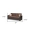 Homeroots 87" Brown Microfiber And Faux Leather Sleeper Sofa And Toss Pillows 607172 - alternate 3