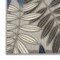 Homeroots 9' X 12' Gray Blue And Turquoise Palm Leaf Indoor Outdoor Area Rug 564201 - alternate 4