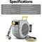 Wrightmaster Retractable 5/8" Dia x 65ft. Garden Hose Reel w/ Brass Fitting and 9 Modes Nozzle, 180 Deg Swivel ZOR-J30 - alternate 3