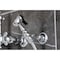 Kingston Brass Two-Handle Wall Mount Bridge Kitchen Faucet with Brass Sprayer, Polished Chrome KS2441AXBS - alternate 2
