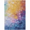 Homeroots 9' X 12' Gold Yellow And Teal Blue Abstract Washable Indoor Outdoor Area Rug 617357 - alternate 2