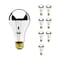 Bulbrite Pack of 8 100 Watt Dimmable Half Chrome A21 Medium E26 Incandescent Bulb, 8PK 861291 - alternate 1