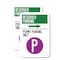 Signmission Reserved Parking - Permit Parking Only with Symbol and , 12'' X 18'', Heavy Gauge Aluminum, 2PK A-1218-2PACK-23144 - alternate 1