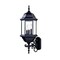 Homeroots Three Light Matte Black Domed Glass Lantern Wall Light 398387 - alternate 1
