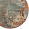 Homeroots 8' Pale Aqua Copper And Beige Round Abstract Washable Indoor Outdoor Area Rug 618234 - alternate 2