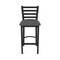 Holland Bar Stool Co 30" Stationary Bar Stool, Black Wrinkle, Graph Coal Seat 40030BW018 - alternate 3