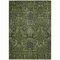 Homeroots 10' X 14' Olive Green And Charcoal Damask Washable Indoor Outdoor Area Rug 603334 - alternate 3
