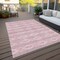 Homeroots 3' X 5' Pink Ivory And Gray Geometric Washable Indoor Outdoor Area Rug 599646 - alternate 4
