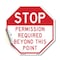 Signmission Stop Permission Required Beyond Thi, 18 Inch X 18 Inch, Vinyl Decal OC-D-18-293 - alternate 1