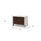 Homeroots Modern Dark Walnut and Concrete Nightstand with Two Drawers 473011 - alternate 2