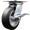 Service Caster 6 Inch Heavy Duty Rubber on Aluminum Caster with Ball Bearing and Brake SCC SCC-35S620-RAB-SLB - alternate 1