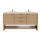 James Martin Vanities Solene 72" Double Vanity, Seaside Oak, w/ 3 CM Siberian Silestone Top D225-V72-SSO-3SFR - alternate 1