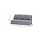 Homeroots 76" Gray Polypropylene Sofa 667664 - alternate 6